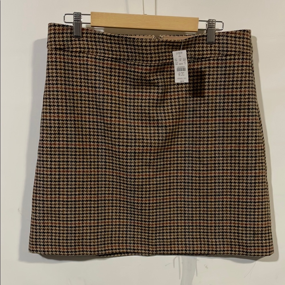 NWT J. Crew Houndstooth Patterned Skirt - Picture 1 of 5